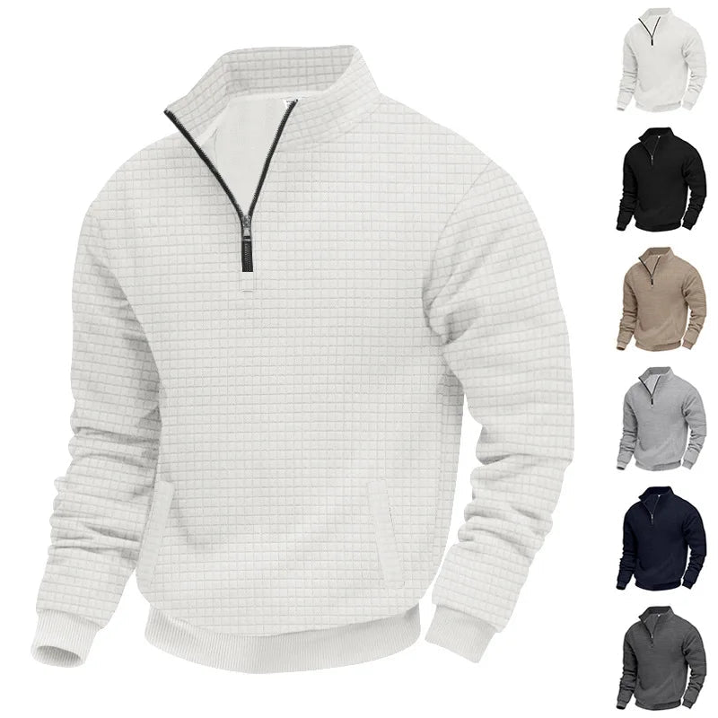 Men’s 2025 Half - Zip Jacquard Sweatshirt - TayronaX