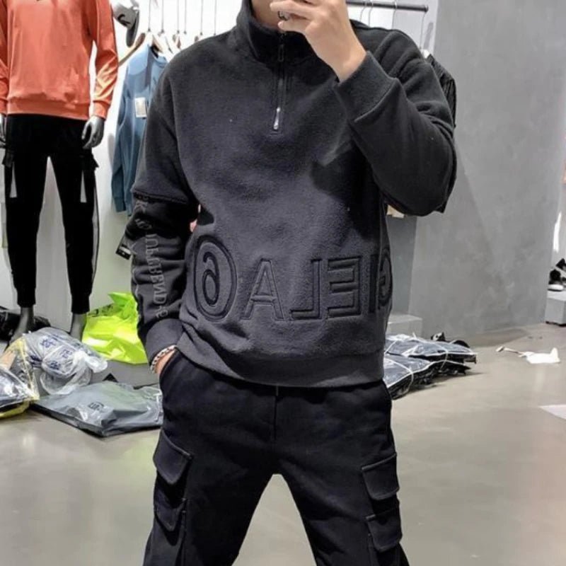 Men’s Half - Zip Vintage Pullover Y2K Vintage - TayronaX