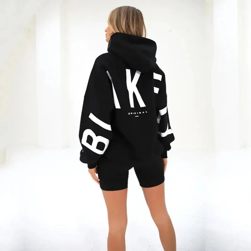 Women's Thickened Long Sleeve Hoodie – Cozy Winter Loose Fit Sweatshirt - TayronaX