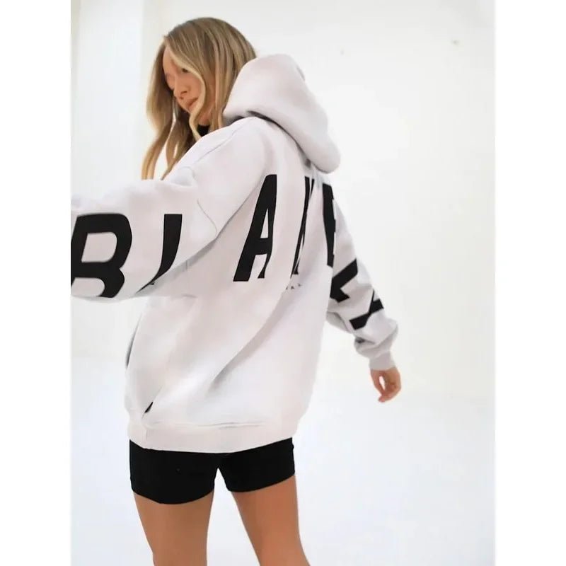Women's Thickened Long Sleeve Hoodie – Cozy Winter Loose Fit Sweatshirt - TayronaX