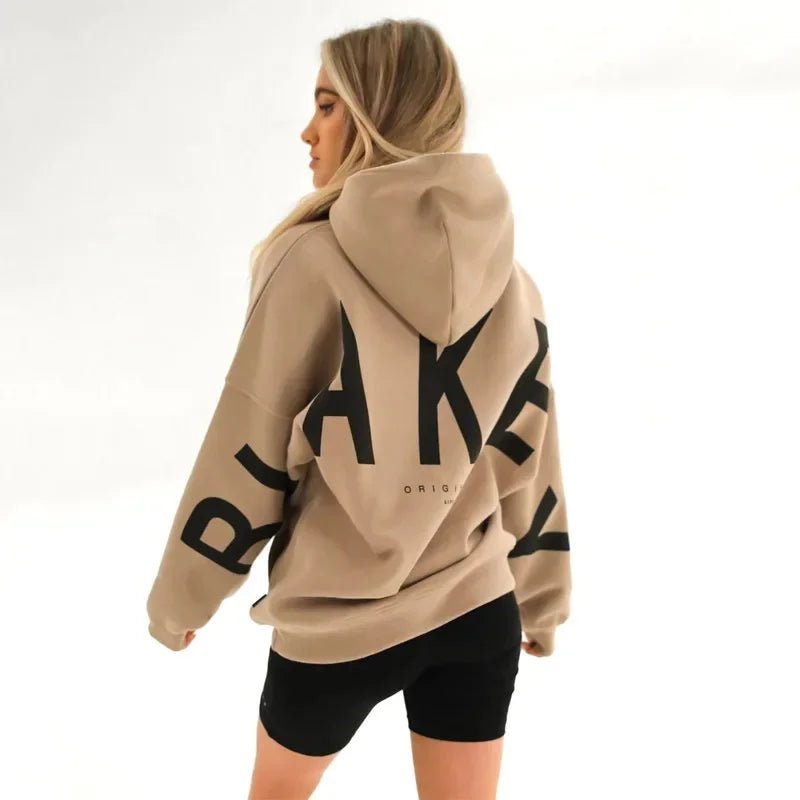 Women's Thickened Long Sleeve Hoodie – Cozy Winter Loose Fit Sweatshirt - TayronaX